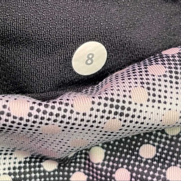 Lululemon Leggings Polka Dot Waist Side Pockets Size 8 - Picture 5 of 7